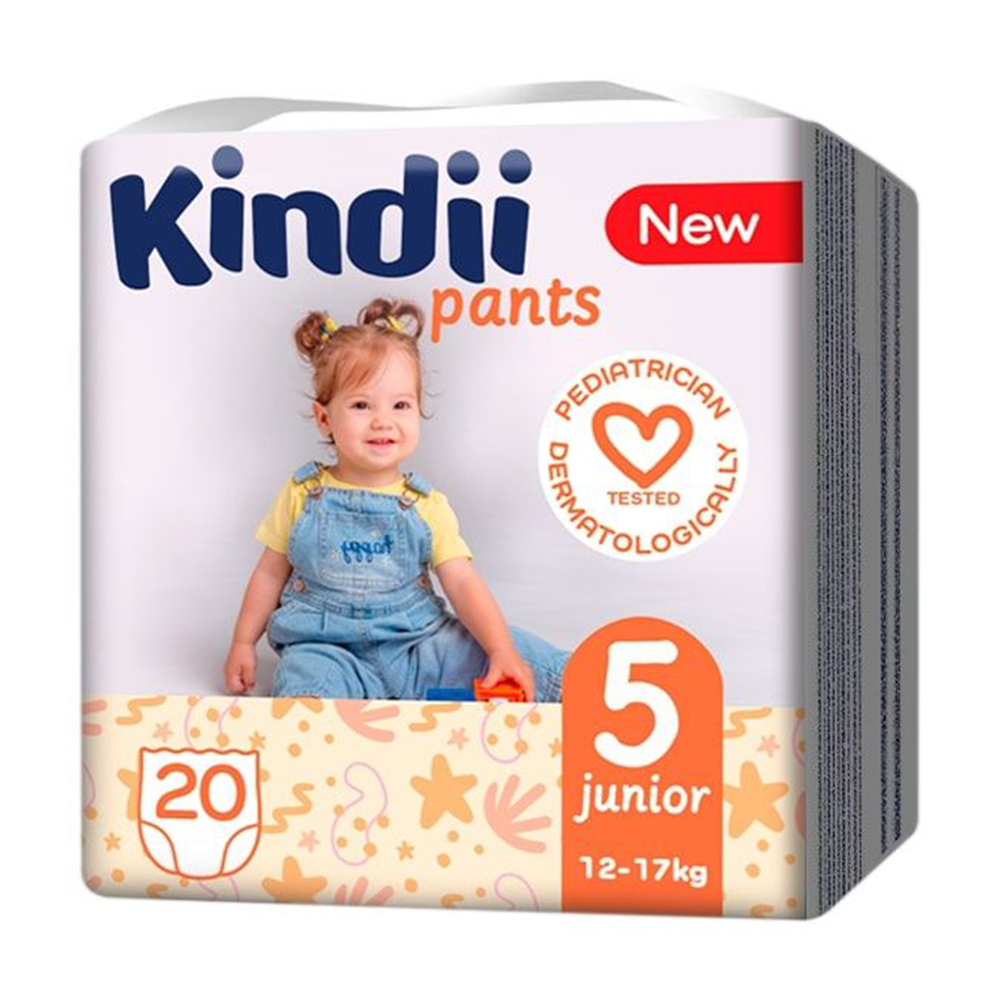 Підгузки-трусики Kindii Pants розмір 5 Junior (12-17 кг), 20 шт